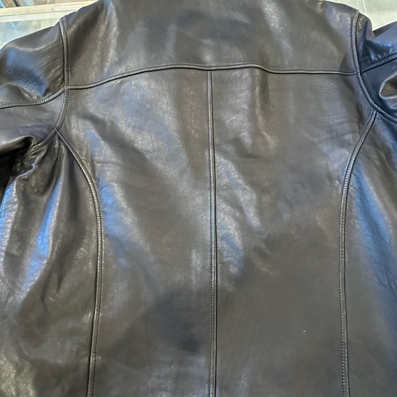 Axcess Luxury Mens Black Genuine Leather Jacket Sz M Zip Up With Deep Pockets - Picture 8 of 11